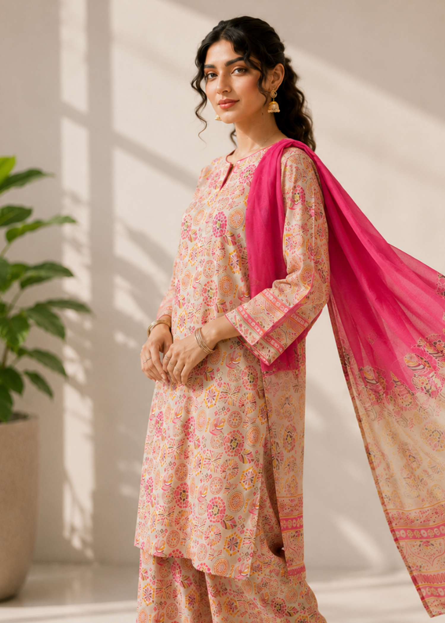 CANDY PEACH Dupatta